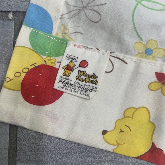 Vintage Sears Perma Prest Winnie The Pooh Collection Curtains Set Of 4 & Valance - Picture 7 of 16